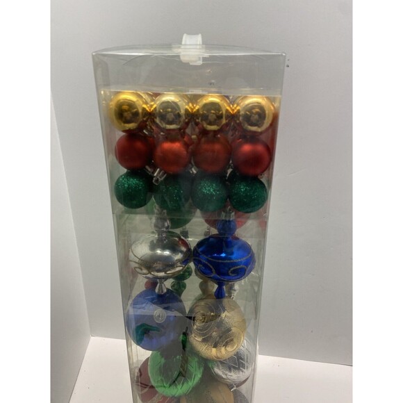 Holiday Home 60 Count Shatterproof Ornaments In Acetate Gift Box Multi Color - Picture 4 of 6